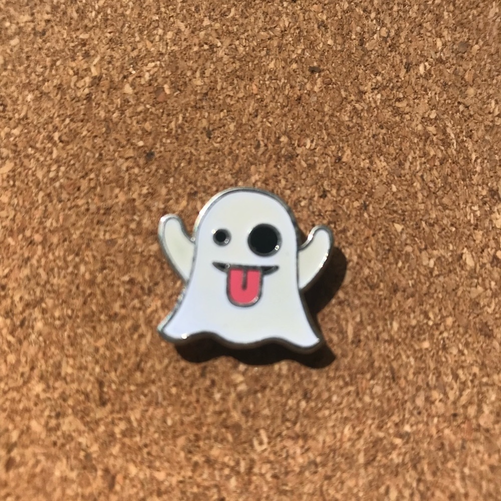 Cute Ghost Enamel Emoji Pin